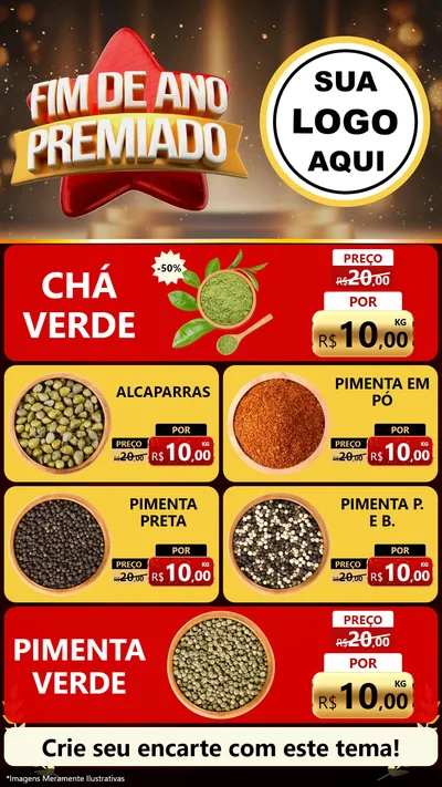 Modelo de TV para TV Vertical com o tema Fim de Ano Premiado para Produtos Naturais