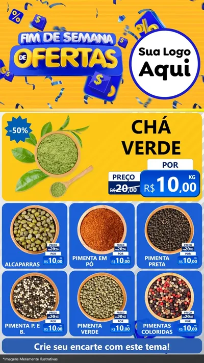 Modelo de Rede Social para Stories com o tema Fim de Semana de Ofertas para Produtos Naturais
