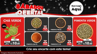 Modelo de TV para TV Horizontal com o tema Sabadou de Ofertas para Produtos Naturais