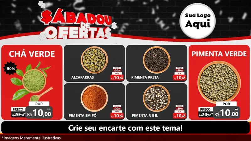 Modelo de TV para TV Horizontal com o tema Sabadou de Ofertas para Produtos Naturais