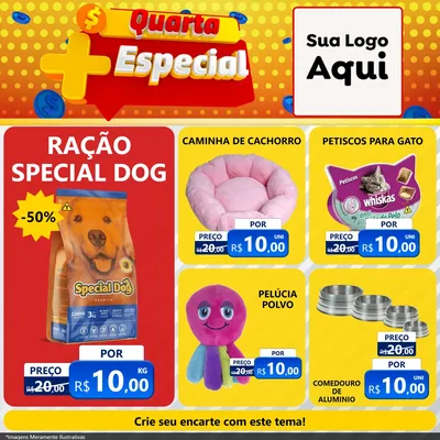 Modelo de Rede Social para Feed Facebook com o tema Quarta Mais Especial para Pet Shop