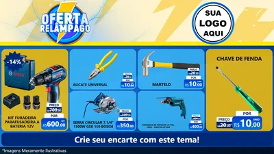 Modelo de TV para TV Horizontal com o tema Oferta Relâmpago para Maquinas e Ferramentas