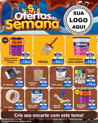 Modelo de Rede Social para Feed Instagram com o tema Ofertas da Semana - Páscoa para Tintas e Ferramentas