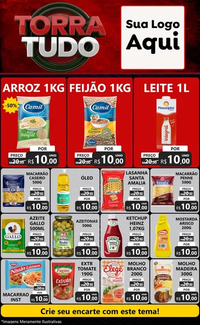 Modelo de Encarte para Encarte Grande com o tema Torra Tudo para Supermercado