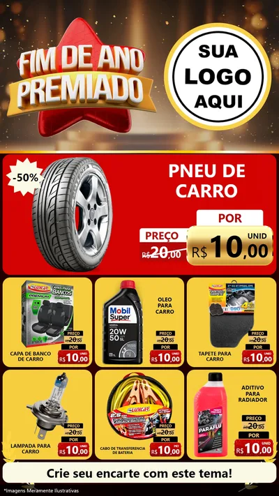 Modelo de Rede Social para Stories com o tema Fim de Ano Premiado para Auto peças