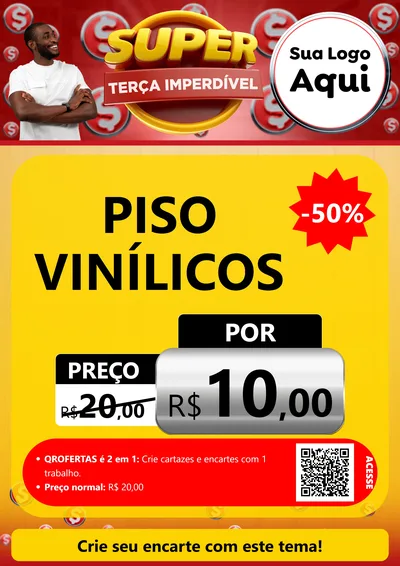 Modelo de Cartaz para Cartaz A4 Vertical com o tema Super Terça Imperdível para Material para Construção
