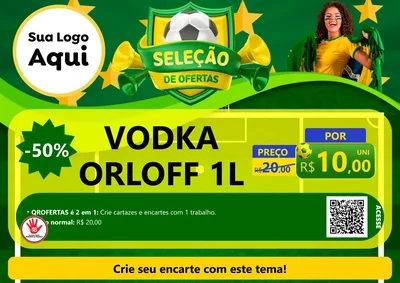 Modelo de Cartaz para Cartaz A4 Horizontal com o tema Segundou do Real para Distribuidora de bebidas