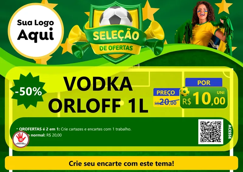 Modelo de Cartaz para Cartaz A4 Horizontal com o tema Segundou do Real para Distribuidora de bebidas