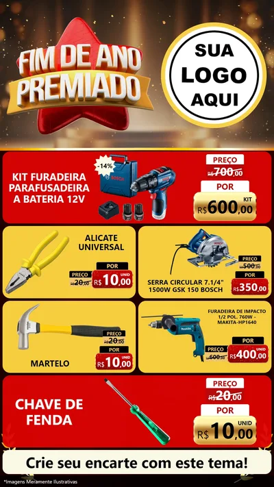 Modelo de TV para TV Vertical com o tema Fim de Ano Premiado para Maquinas e Ferramentas