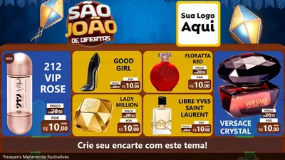 Modelo de TV para TV Horizontal com o tema São João Ofertas Imbatíveis! - Junina para Perfumes