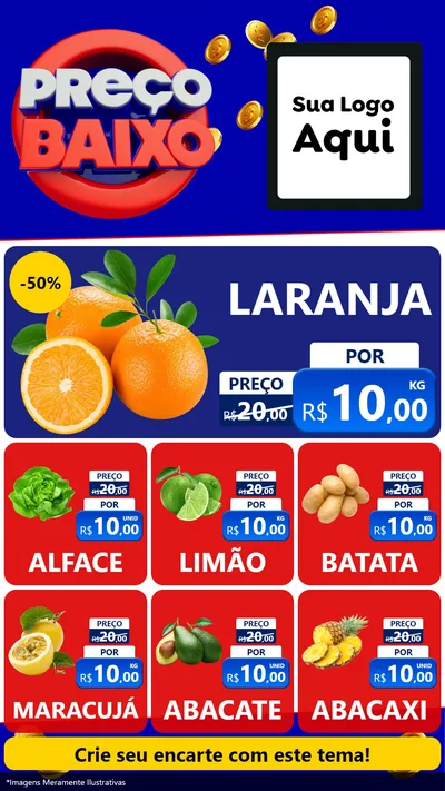 Modelo de Rede Social para Stories com o tema Preço Baixo para Hortifrúti