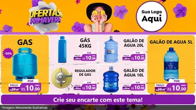 Modelo de TV para TV Horizontal com o tema Ofertas Da Primavera para Água e gás