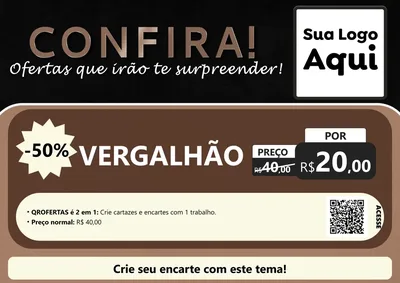 Modelo de Cartaz para Cartaz A4 Horizontal com o tema Confira! Ofertas que irão te surpreender! para Ferragens