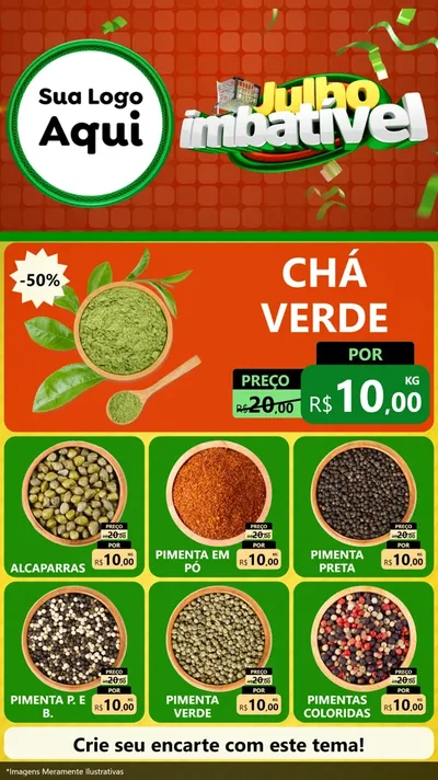 Modelo de Rede Social para Stories com o tema Julho Imbatível para Produtos Naturais