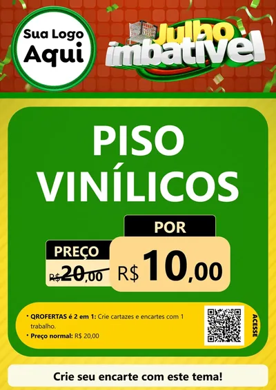 Modelo de Cartaz para Cartaz A4 Vertical com o tema Julho Imbatível para Material para Construção