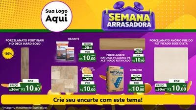 Modelo de TV para TV Horizontal com o tema Semana Arrasadora para Pisos e revestimentos