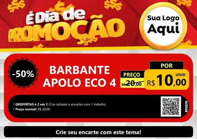 Modelo de Cartaz para Cartaz A4 Horizontal com o tema É Dia De Promoção para Armarinho e Aviamentos