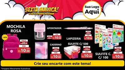 Modelo de TV para TV Horizontal com o tema Sexta Maluca! para Papelaria