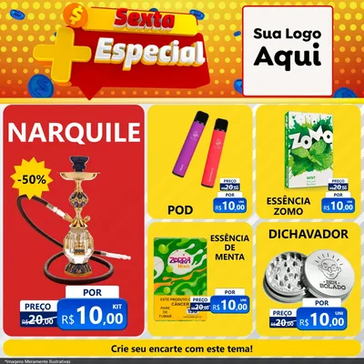 Modelo de Rede Social para Feed Facebook com o tema Sexta Mais Especial para Tabacaria