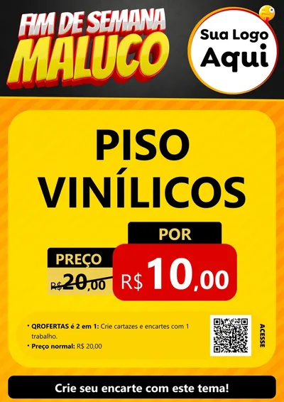 Modelo de Cartaz para Cartaz A4 Vertical com o tema Final de Semana Maluco para Material para Construção