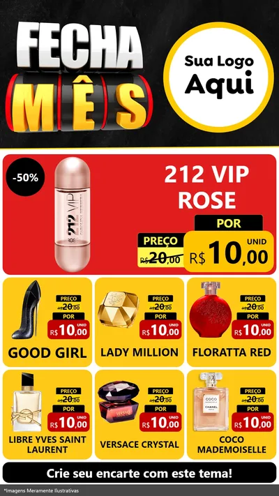 Modelo de Rede Social para Stories com o tema Fecha Mês para Perfumes