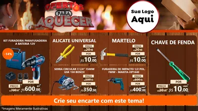 Modelo de TV para TV Horizontal com o tema Ofertas Para Aquecer para Maquinas e Ferramentas