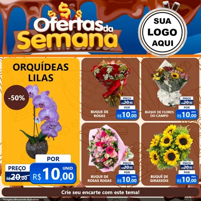 Modelo de Rede Social para Feed Facebook com o tema Ofertas da Semana - Páscoa para Floricultura e jardim