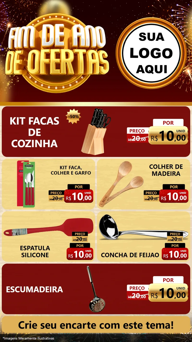Modelo de TV para TV Vertical com o tema Fim de Ano de Ofertas para Utilidades Domésticas