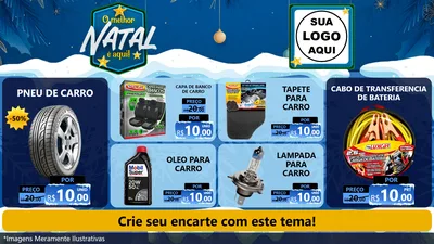 Modelo de TV para TV Horizontal com o tema O Melhor Natal É Aqui! para Auto peças