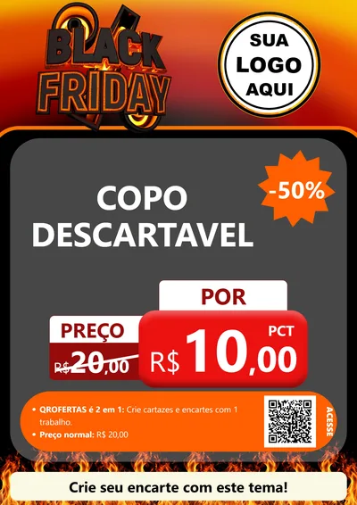Modelo de Cartaz para Cartaz A4 Vertical com o tema Black Friday para Embalagens