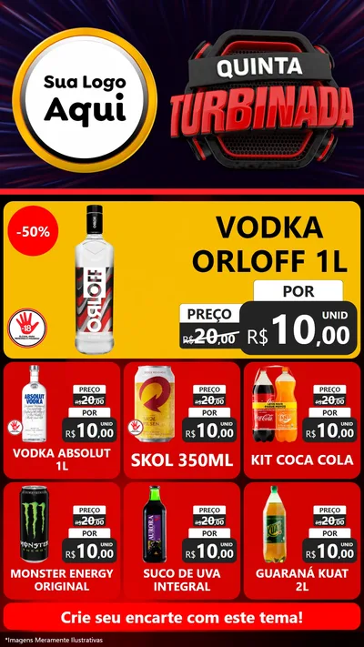 Modelo de Rede Social para Stories com o tema Quinta Turbinada para Distribuidora de bebidas