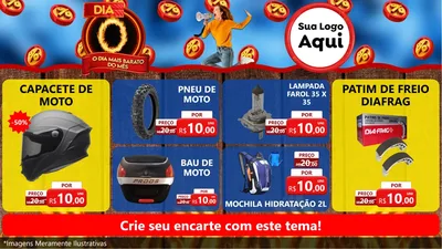 Modelo de TV para TV Horizontal com o tema Dia O - O Dia Mais Barato Do Mês para Moto peças