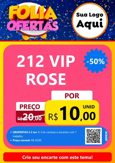 Modelo de Cartaz para Cartaz A4 Vertical com o tema Folia de Ofertas para Perfumes