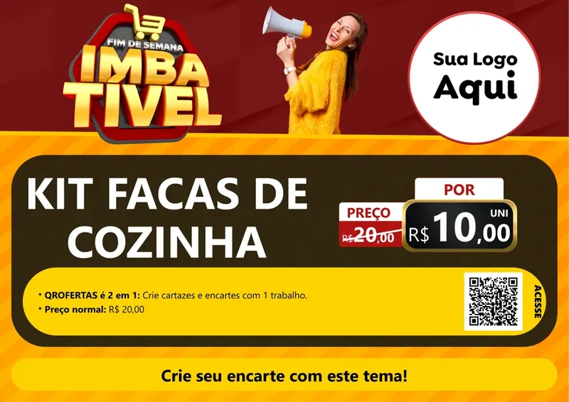 Modelo de Cartaz para Cartaz A4 Horizontal com o tema Fim de Semana Imbatível para Utilidades Domésticas