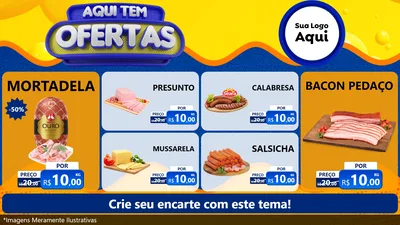 Modelo de TV para TV Horizontal com o tema Aqui Tem Ofertas para Frios e Laticínios