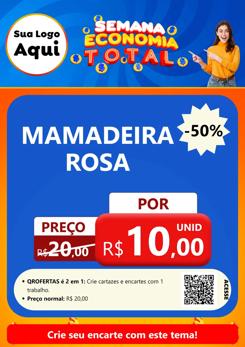Modelo de Cartaz para Cartaz A4 Vertical com o tema Semana Economia Total para Bebês
