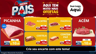 Modelo de TV para TV Horizontal com o tema Dia dos Pais para Açougue