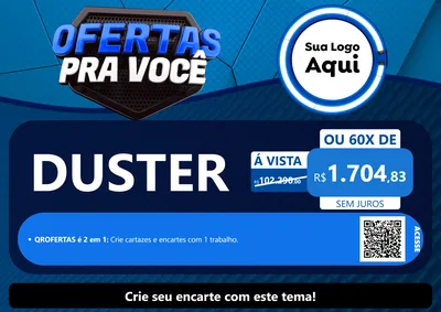 Modelo de Cartaz para Cartaz A4 Horizontal com o tema Ofertas Para Você - Auto e Motopeças para Concessionaria de Carros