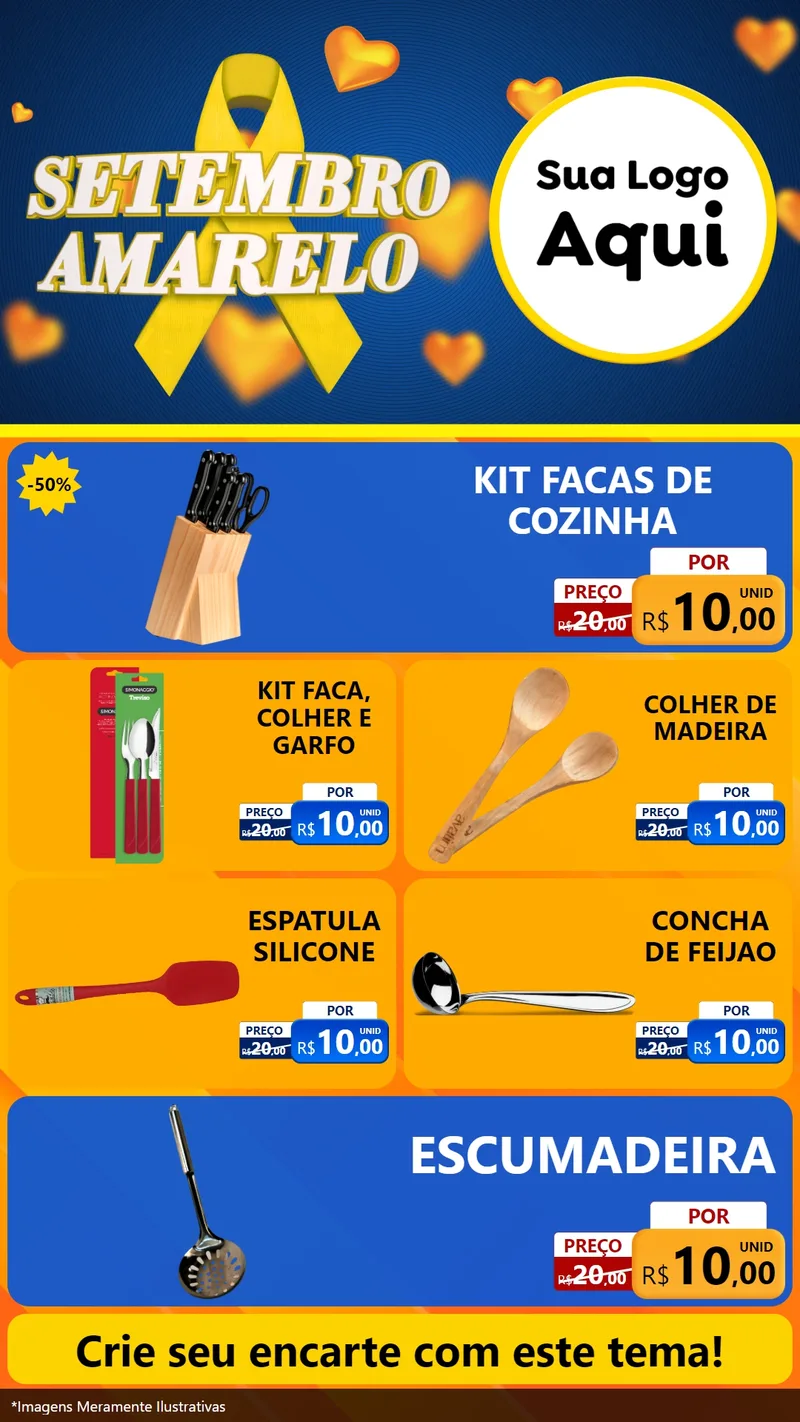 Modelo de TV para TV Vertical com o tema Setembro Amarelo para Utilidades Domésticas