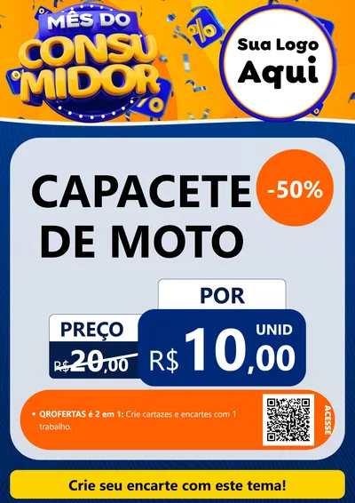 Modelo de Cartaz para Cartaz A4 Vertical com o tema Mês do Consumidor para Moto peças