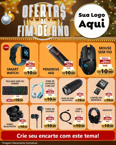 Modelo de Rede Social para Feed Instagram com o tema Ofertas de Fim de Ano para Informática