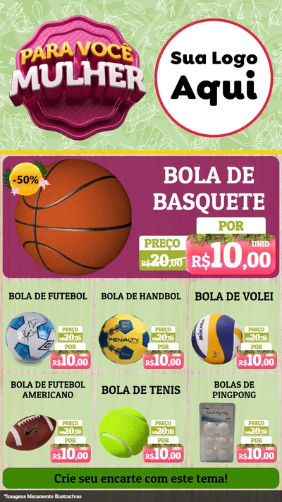 Modelo de Rede Social para Stories com o tema Para Você Mulher para Artigos Esportivos