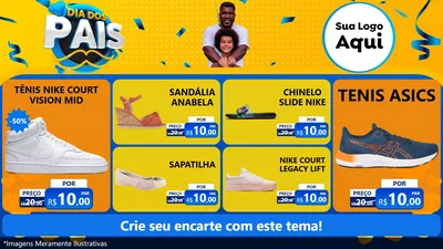 Modelo de TV para TV Horizontal com o tema Dia dos Pais para Calçados