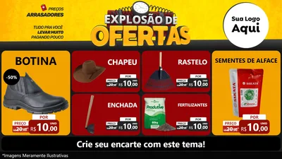 Modelo de TV para TV Horizontal com o tema Explosão de Ofertas para Agropecuária