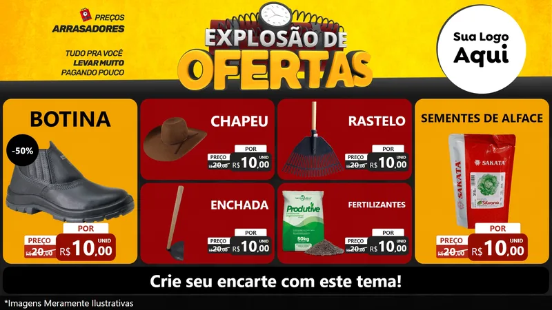 Modelo de TV para TV Horizontal com o tema Explosão de Ofertas para Agropecuária