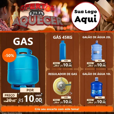 Modelo de Rede Social para Feed Facebook com o tema Ofertas Para Aquecer para Água e gás