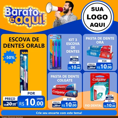 Modelo de Rede Social para Feed Facebook com o tema Barato é aqui para Higiene Pessoal