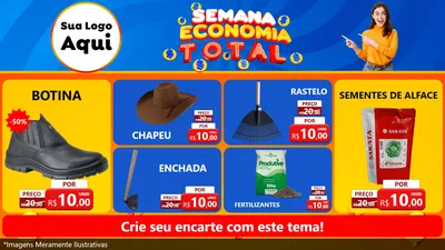 Modelo de TV para TV Horizontal com o tema Semana Economia Total para Agropecuária