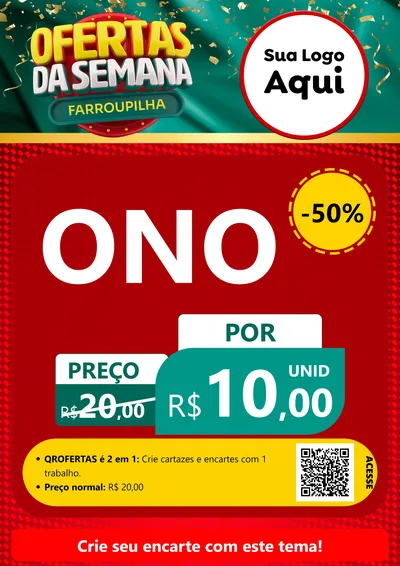 Modelo de Cartaz para Cartaz A4 Vertical com o tema Ofertas da Semana Farroupilha para Óticas