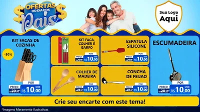 Modelo de TV para TV Horizontal com o tema Ofertas do Dia dos Pais para Utilidades Domésticas